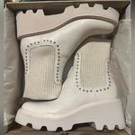 DV by Dolce Vit Dolce Vita Hoven Stud H2O Ivory Leather Pull On Round Toe Chunky Platform Boots Photo 7