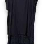 Bailey 44‎ Layered Tent Overlay Lace Trim Dress Size Medium Black Rayon Photo 0