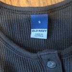 Old Navy Dark Gray Sleeveless Button Tank Top Cropped Size S Flowy Waffle Weave Photo 1