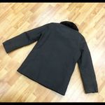 Real Clothes Womens Jacket Size 6P 6 Petite Chocolate Brown Faux Fur Collar Coat Photo 4