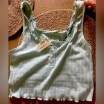 Aeropostale Women's Light Green Ribbed Tank Top Photo 0