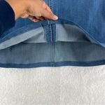 OAT New York Stretch Medium Wash Denim Midi Skirt Size 4 Blue Photo 3