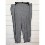 Old Navy Grey Flat Front Dress Trousers Black Side Stripe Modern Size 14 Pants Photo 1