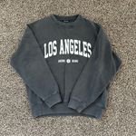 ANINE BING “Ramona” sweatshirt Los Angeles in washed black, size small Photo 4