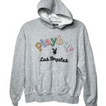PacSun Playboy by Rainbow Hoodie Women M Gray Los Angeles Logo Fleece Streetwear Photo 0