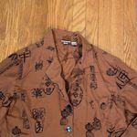 Chico's Copper Art-to-Wear Asian Oriental Silk Lightweight Jacket size 2 L Photo 4