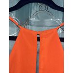 Fable Xs Dress. Fit And Flare. Side Back Cut Outs. Slit Back. Adjust Straps. Orange Photo 8