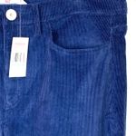 Vineyard Vines Women Straight Crop Corduroy Pants Raw Hem High Rise Blue Size 31 Photo 4