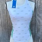 Adidas New White and Green Racerback Bodysuit Smart Cotton He-She Size Medium Photo 3