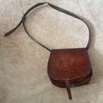 None Vintage Brown structured Leather Bag crossbody or shoulder Photo 0