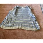 Charlie & Robin blue knit wool blend vest short sleeve bow detail size M Size M Photo 4