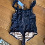 For Love & Lemons Black laced one piece suit Photo 2