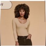 Nuuds Scoop Neck Bodysuit Sz XL 340 Tan Photo 1