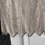 Papell Boutique  Cream Beaded Blouse 100% Silk Photo 3