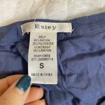 Esley  Small Longsleeve Faux Button Back Knit Top Blouse Heather‎ Navy Blue Photo 2