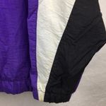 Reebok Vintage Purple & Black Nylon Windbreaker Zip Up Jacket M Photo 5
