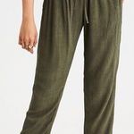 American Eagle Outfitters Olive Green Taper Leg Palazzo Pants Size M Photo 0