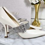 Jimmy Choo “Kari” in Ivory W/ Swarovski Crystal Buckles Photo 4