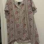Liz Claiborne Liz‎ Claiborne Floral Blouse Sheer Ruffle Sleeve Lightweight 2X Photo 0