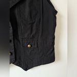 Faded Glory VTG Y2K  Black Sleeveless Vest Denim Retry Funky Hippie Boho Size S M Photo 2