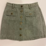 She & Sky Green denim skirt  Photo 0