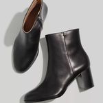 Madewell Mira Black Leather Side-Seam Boots - Size 9.5 Photo 1