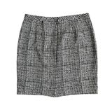 Talbots White Houndstooth Plaid Mini Skirt Women’s Size 10 Black White Stretchy Photo 3