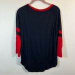 Piko  Women’s Black Red University of Miami Bamboo 3/4 Sleeves Top Medium NWT Photo 8