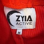 ZYIA Active Red Waffle Knit Henley Long Sleeve Top Joggers Set Medium Photo 3