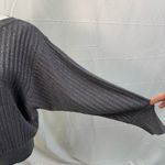 Leroy‎ Knitwear Vintage Boat Neck Dolman Shimmer Striped Grey Sweater Womens Med Gray Photo 3