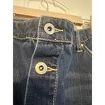 Tommy Hilfiger ‎ Denim Skirt Button Front Dark Wash A Line Embroidered Pockets 14 Photo 3