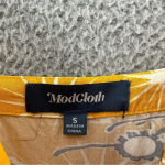 Modcloth On Cloud Nineties Shift Dress Floral Yellow Women's Small Photo 3