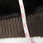 Michael Kors  Brown Faux Fur Sweater Vest Women's S Gold Toned Logo Boho Dressy Photo 4