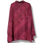 Maggie Barnes Maggie McNaughton women’s plus size 2X sheer maroon long sleeve paisley buttons Photo 1