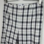 Princess Polly Women's Check Pants Black White High Rise 100% Cotton Size 6 Photo 2