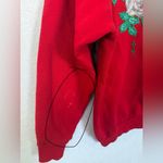 Fruit of the Loom Vintage  size large red floral sweatshirt Photo 3