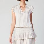 Current Air los angeles Zoey Pleated Skirt Mini Dress in ecru beige size Large Photo 1