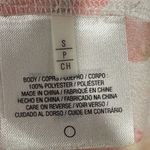 T Tahari  Women’s Small Sleeveless Sheer Zip Vest Blouse White Pink Chiffon Retro Photo 6