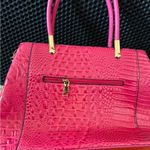 Pink Crocodile Embossed Women's Bag Photo 2