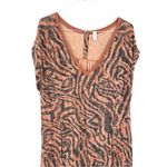 Anthropologie  Daily Practice Tiger Print Ruffled Relaxed Fit Button Back Dress Photo 3