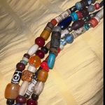 Massive 4 Strand Native American Beaded Sterling Silver Necklace Silver Photo 6