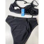 Cupshe  Women's Bikini Sets Two Piece Swimsuit High Waisted Scoop Neck Crisscross Photo 2