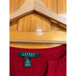 Ralph Lauren Lauren  Red Cable Knit V-Neck Sweater Plus Size 3X Photo 1