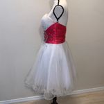 May Queen Couture white short ball gown formal dress Size 8 Photo 4