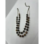 Chicos Double String Fashion Beaded Earthtones Necklace Extender Chain C…‎ Photo 3