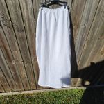 White Linen Maxi Slip Skirt Small Photo 6