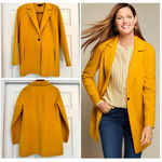 Talbots Women's  Double Face Wool Blend Jacket Coat Size 10 Mustard Gold Yellow Photo 1