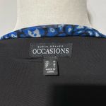 Susan Graver New Animal Print Mesh Midi Wrap Dress Blue Black Size Medium Photo 14