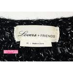 Lovers + Friends Party Sweater Starlight Shaggy Sparkly Shiny Cardigan Jacket XS Photo 8