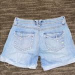 Roxy  women size 0 roll up light blue Denim Jean shorts rolled hem Photo 3